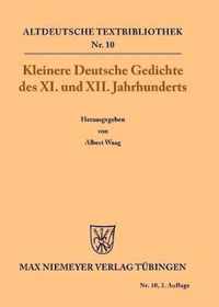 Kleinere Deutsche Gedichte Des XI Und XII Jahrhunderts