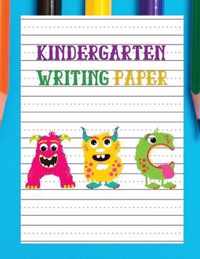 Kindergarten Writing Paper with Lines For ABC Kids150 Blank Handwriting Practice, Lined paper for Kindergarten Writing