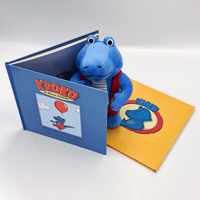 Geschenkset Kroko, de blauwe krokodil - Giftset - 2 boekjes en knuffel Kroko