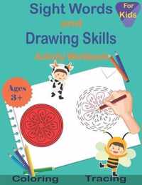 Sight Words and Drawing Skills Activity Workbook for Kids