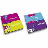 2 boekjes Hippe Kip & Koter. Kip & Koehert  en Zeepaard & vuurolifant vanaf 3 mnd!