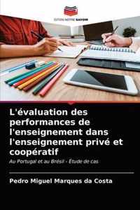 L'evaluation des performances de l'enseignement dans l'enseignement prive et cooperatif