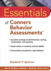 Essentials Of Conners Behavior Assessments