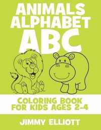 Animals Alphabet ABC Coloring Book For Kids Ages 2-4