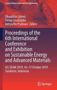 Proceedings of the 6th International Conference and Exhibition on Sustainable En