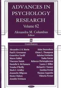 Advances in Psychology Research