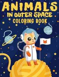 Animals In Outer Space Coloring Book