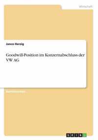 Goodwill-Position im Konzernabschluss der VW AG