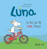 Luna  -   Luna is dol op de rode fiets!