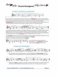 Muziektheorie Naslagkaart Basis voor alle instrumenten