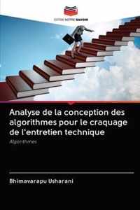 Analyse de la conception des algorithmes pour le craquage de l'entretien technique