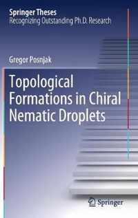 Topological Formations in Chiral Nematic Droplets