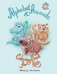 Alphabet & Animals coloring book for kids