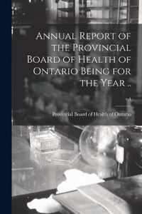 Annual Report of the Provincial Board of Health of Ontario Being for the Year ..; v.4