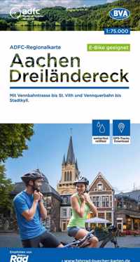 ADFC-Regionalkarte Aachen /Dreiländereck, 1:75.000, reiß- und wetterfest, GPS-Tracks Download
