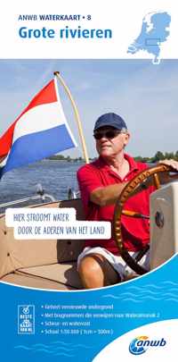 ANWB waterkaart 8 - Grote Rivieren