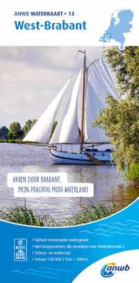 ANWB waterkaart 13 - Waterkaart 13. West-Brabant