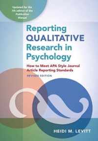 Reporting Qualitative Research in Psychology