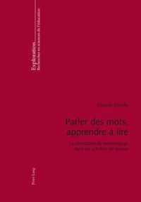 Parler des mots, apprendre à lire