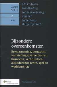 Asser-serie 7-VIII* - Bewaarneming, borgtocht, vaststellingsovereenkomst, bruikleen, verbruikleen, altijddurende rente, spel en weddenschap