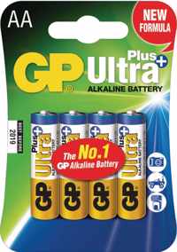 GP Ultra Plus Alkaline AA Mignon penlite, blister 4