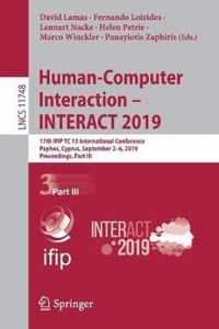 Human-Computer Interaction - INTERACT 2019