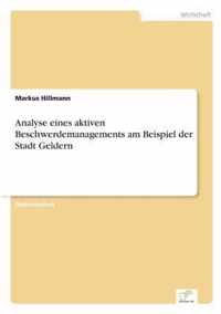 Analyse eines aktiven Beschwerdemanagements am Beispiel der Stadt Geldern