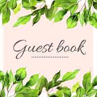 Green Leaves Floral Tropisch Gastenboek voor Huwelijk   Bruiloft   Verjaardag   Babyshower   Babyborrel   Verjaardag   Pensioen   Feest en meer