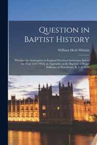 Question in Baptist History