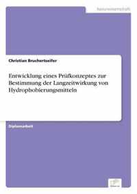 Entwicklung eines Prufkonzeptes zur Bestimmung der Langzeitwirkung von Hydrophobierungsmitteln