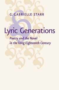 Lyric Generations  Poetry and the Novel in the Long Eighteenth Century