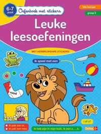 Oefenboek met stickers  -  Leuke leesoefeningen 6-7 jaar - 1ste leerjaar - groep 3