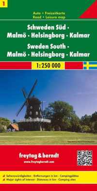 FB Zweden, blad 1 Zuid  Malmö  Helsingborg  Kalmar