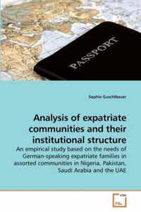 Analysis of expatriate communities and their institutional structure