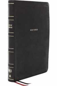 NKJV, Thinline Reference Bible, Leathersoft, Black, Red Letter, Comfort Print