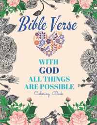Bible Verse With God All Things Are Possible Coloring Book