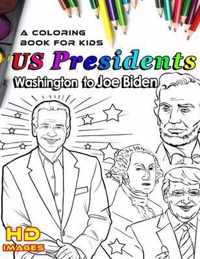 Us presidents, Washington to Joe Biden, a coloring book for kids, HD images.