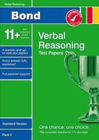 Bond 11+ Test Papers Verbal Reasoning Standard Version Pack 2