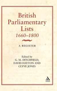 British Parliamentary Lists, 1660-1800