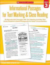 Informational Passages for Text Marking & Close Reading: Grade 3