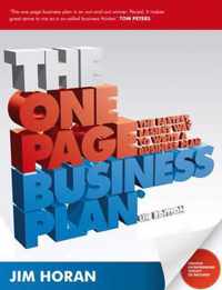 One Page Business Plan