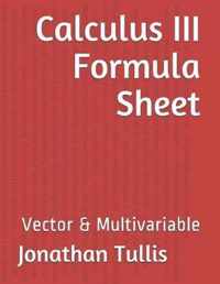 Calculus III Formula Sheet