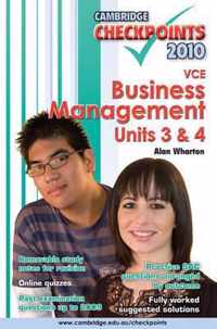Cambridge Checkpoints VCE Business Management Units 3 and 4 2010