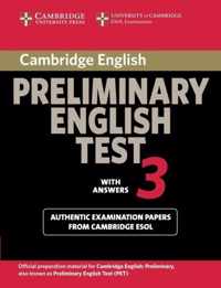 Cambridge Preliminary English Test 3 student's book with answers