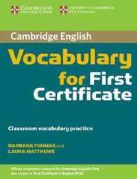 Cambridge Vocabulary For First Certificate Edition Without Answers