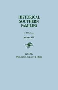 Historical Southern Families. in 23 Volumes. Volume XIX