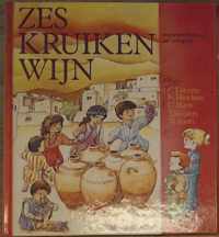 Zes kruiken wijn