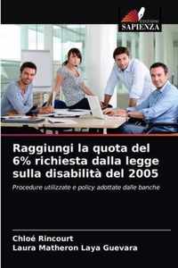 Raggiungi la quota del 6% richiesta dalla legge sulla disabilita del 2005