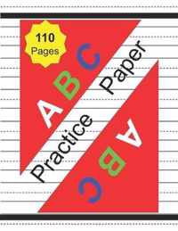 ABC Practice Paper: Writing Books for Kids and Beginner activity kids Age 3-5 Dotted Midline Letter A to Z, notebook for school