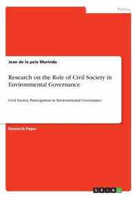 Research on the Role of Civil Society in Environmental Governance